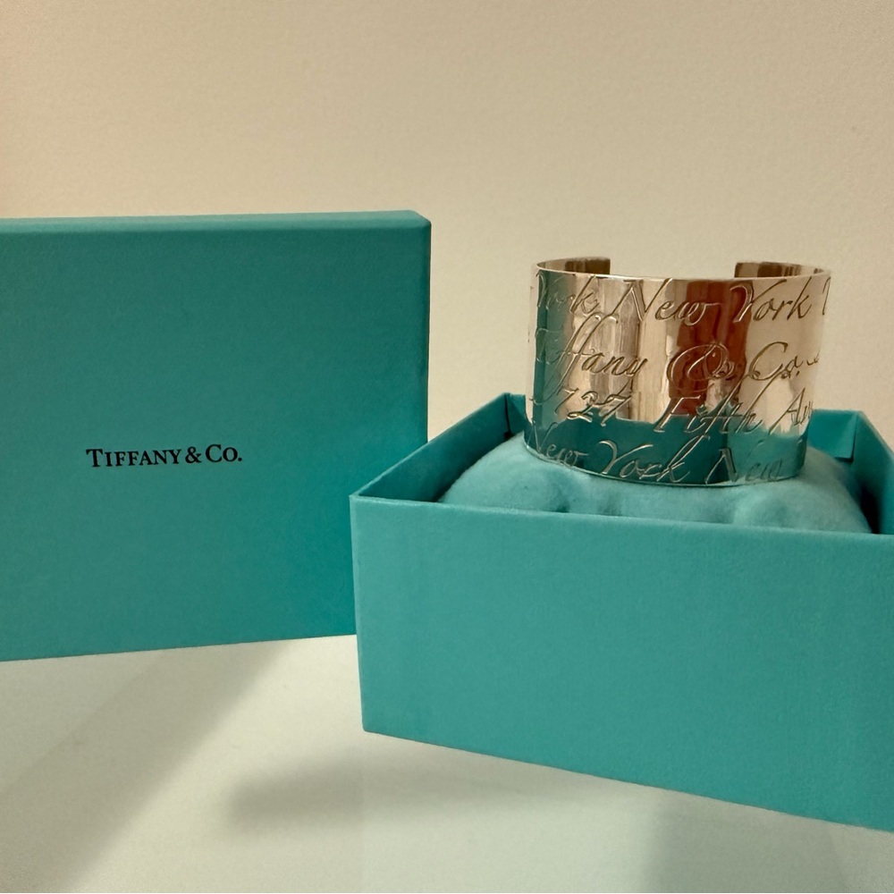 Tiffany & Co. Sterling Silver Love Notes Wide Cuff Bracelet | 727 Fifth - Picture 9 of 9